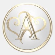 ALLE INITIALEN Gouden Monogram Gouden Harten Parel