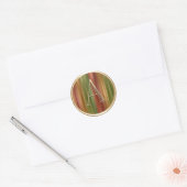 ALLE INITIALEN Gouden Monogram op Aardtoon Strepen Ronde Sticker (Envelop)