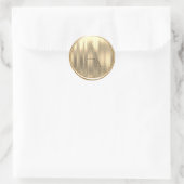 ALLE INITIALEN Gouden Monogram Strepen Ronde Sticker (Tas)