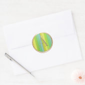 ALLE INITIALEN Monogram Geel Groen Blauw Strepen Ronde Sticker (Envelop)