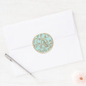 ALLE INITIALEN Monogram Glitter wervelt elke kleur Ronde Sticker (Envelop)