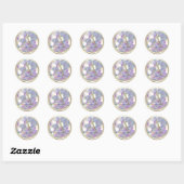 ALLE INITIALEN Monogram iriserende glitter Ronde Sticker (Vel)