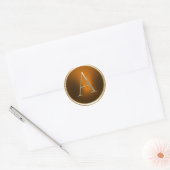 ALLE INITIËLEN Gouden monogram op roest Ronde Sticker (Envelop)