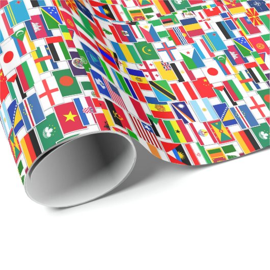 Alle internationale vlaggen cadeaupapier (Rol Hoek)
