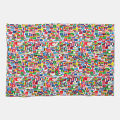 Alle internationale vlaggen theedoek (Horizontaal)