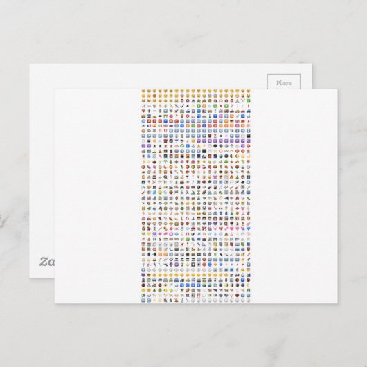 Alle iPhone/iOS emojis Briefkaart (Voorkant / Achterkant)