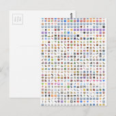 Alle iPhone/iOS emojis Briefkaart (Voorkant / Achterkant)