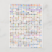 Alle iPhone/iOS emojis Briefkaart (Voorkant)