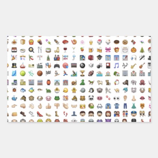 Alle iPhone/iOS emojis Rechthoekige Sticker (Voorkant)