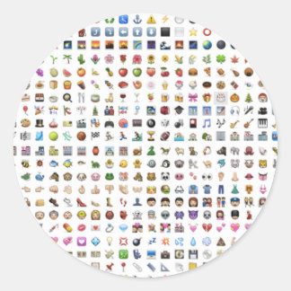 Alle iPhone/iOS emojis Ronde Sticker