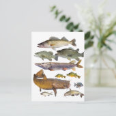 alle jachtvissen briefkaart (Staand voorkant)