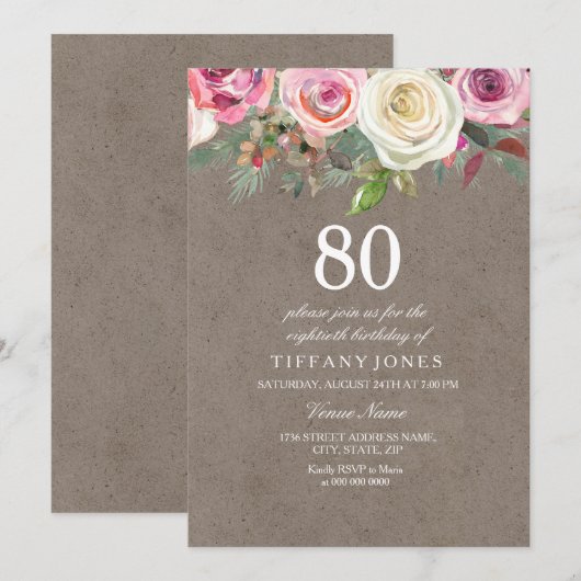 Alle jaren  witte en roze rozen van de dag kaart (Voorkant / Achterkant)