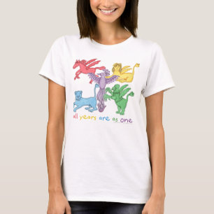 "Alle jaren ..." Witte T-shirt (diverse stijlen)