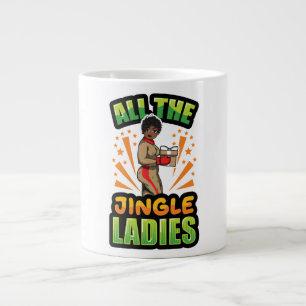 Alle Jingle Dames Kerst Pyjama Melanin X-m Grote Koffiekop