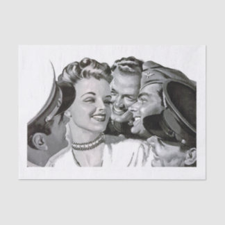 Alle  jongens doen het meisje mee  tissuepapier