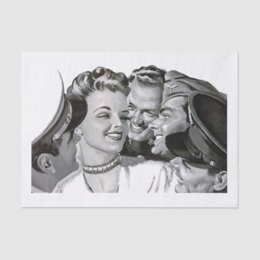 Alle  jongens doen het meisje mee  tissuepapier (Voorkant)