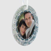 Alle Jubilea, 2-foto's, blauw en witte dozen Ornament (voorkant)