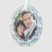 Alle Jubilea, 2-foto's, blauw en witte dozen Ornament (voorkant)