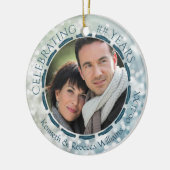 Alle Jubilea, 2-zijdig, Blauwgroen/blauw/wit Keramisch Ornament (Links)