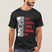 Alle kalibers zijn sneller dan het kiezen van 911 t-shirt (Voorkant)