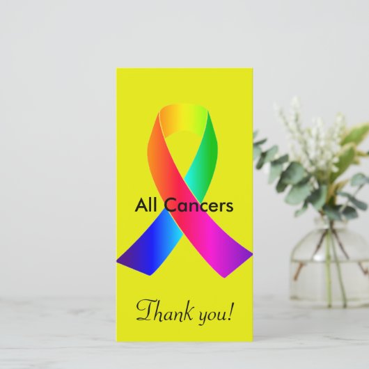 Alle kanker bedankkaart (Staand voorkant)