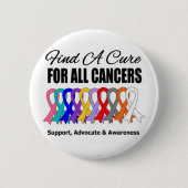 Alle kanker genezen ronde button 5,7 cm (Voorkant)