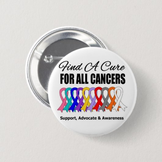 Alle kanker genezen ronde button 5,7 cm (Voorkant /achterkant)