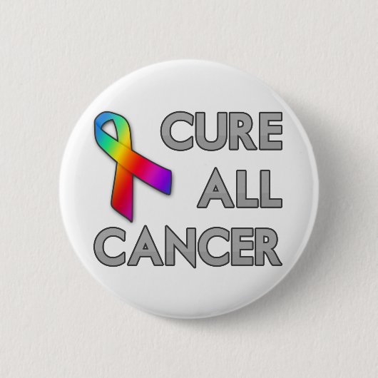 Alle kanker genezen ronde button 5,7 cm (Voorkant)