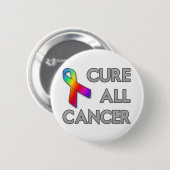 Alle kanker genezen ronde button 5,7 cm (Voorkant /achterkant)