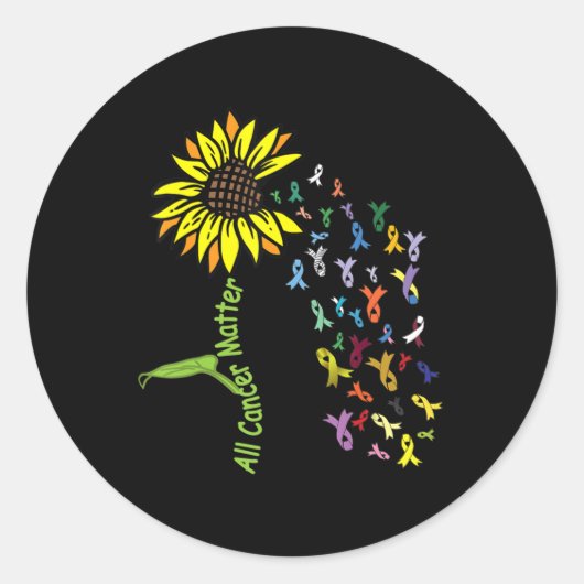 Alle kanker is belangrijk om het dagelijkse lint ronde sticker (Voorkant)