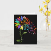 Alle Kanker Zaken Awareness Day Zonnebloem lint Kaart (Gele Bloem)