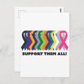 Alle kankerbewustwording briefkaart (Voorkant / Achterkant)