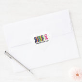 Alle kankerbewustwording hart sticker (Envelop)