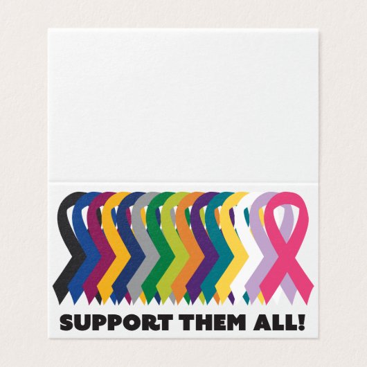 Alle kankerbewustwording kaart (Buitenkant ongevouwen)