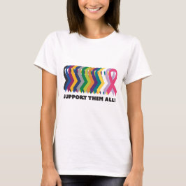 Alle kankerbewustwording t-shirt