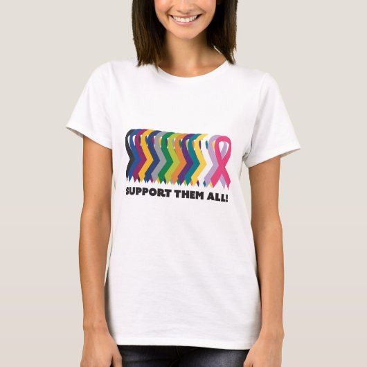 Alle kankerbewustwording t-shirt (Voorkant)