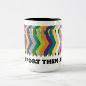 Alle kankerbewustwording tweekleurige koffiemok (Center)