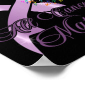 Alle kankerbewustzijn Alle lint Wereld Kanker Awar Poster (Hoek)