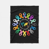 Alle kankerbewustzijn bestrijdt kanker lint onders fleece deken (Voorkant)