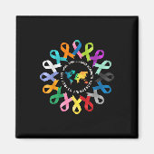 Alle kankerbewustzijn bestrijdt kanker lint onders magneet (Voorkant)