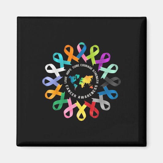 Alle kankerbewustzijn bestrijdt kanker lint onders magneet (Voorkant)