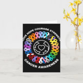 Alle kankerbewustzijn doet er toe elke kleur linte kaart (Gele Bloem)