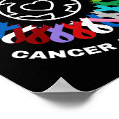 Alle kankerbewustzijn doet er toe elke kleur linte poster (Hoek)