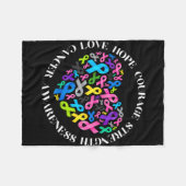 Alle kankerkwesties zijn bewustzijnsstrijd tegen a fleece deken (Voorkant (Horizontaal))