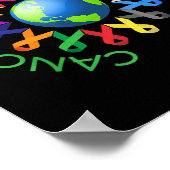 Alle kankerlinten voor alle kankerbewustzijn poster (Hoek)