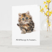 Alle katten in de hemel sympathie kat wenskaart kaart (Gele Bloem)
