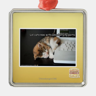 Alle katten met USB Metalen Ornament