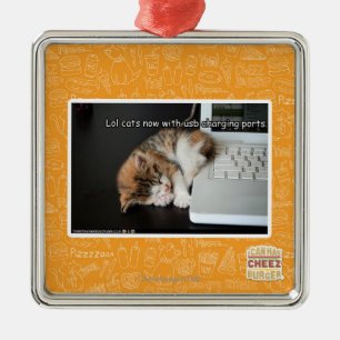 Alle katten met USB Metalen Ornament