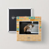 Alle katten met USB Vierkante Button 5,1 Cm (Voorkant /achterkant)