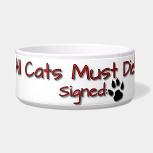 Alle katten moeten sterven! voerbakje